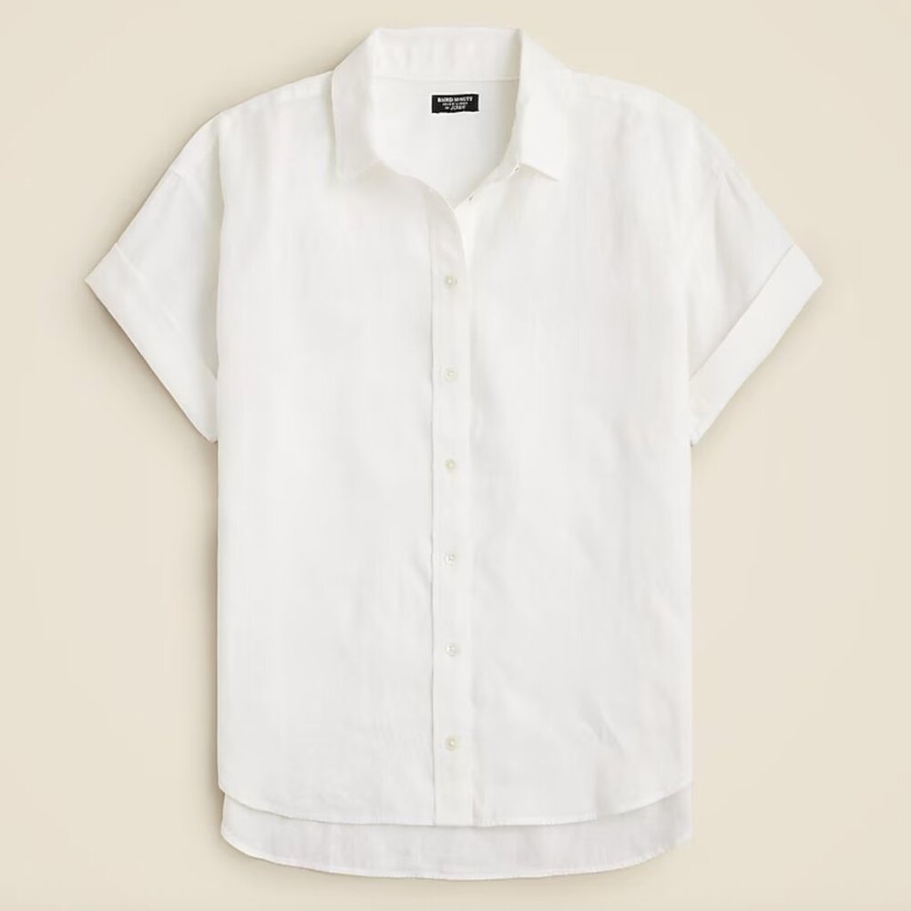 BAIRD MCNUTT Irish linen for J. Crew Capitaine shirt White XS - Picture 7 of 7